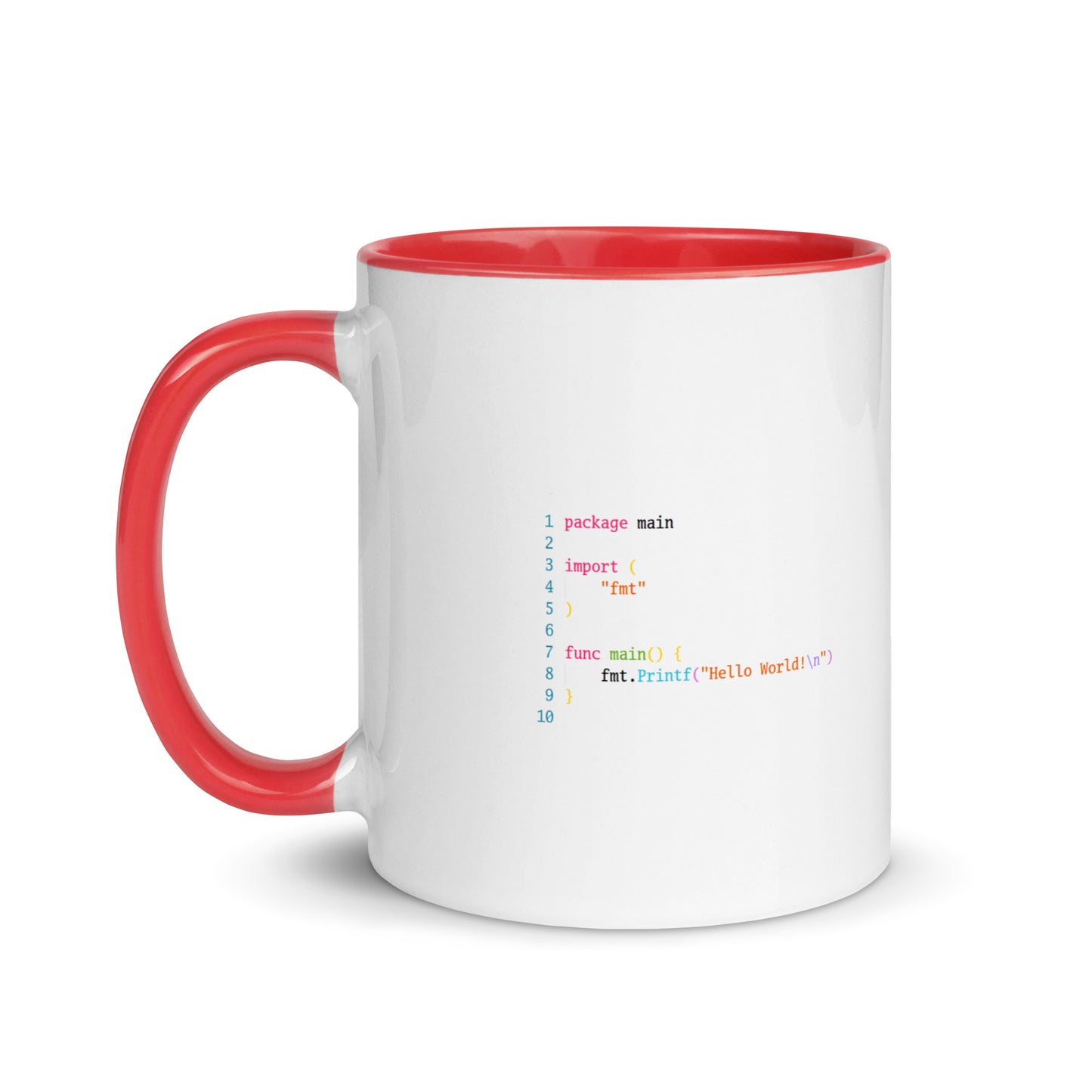 GolangMarket Hello World Mug with Color Inside