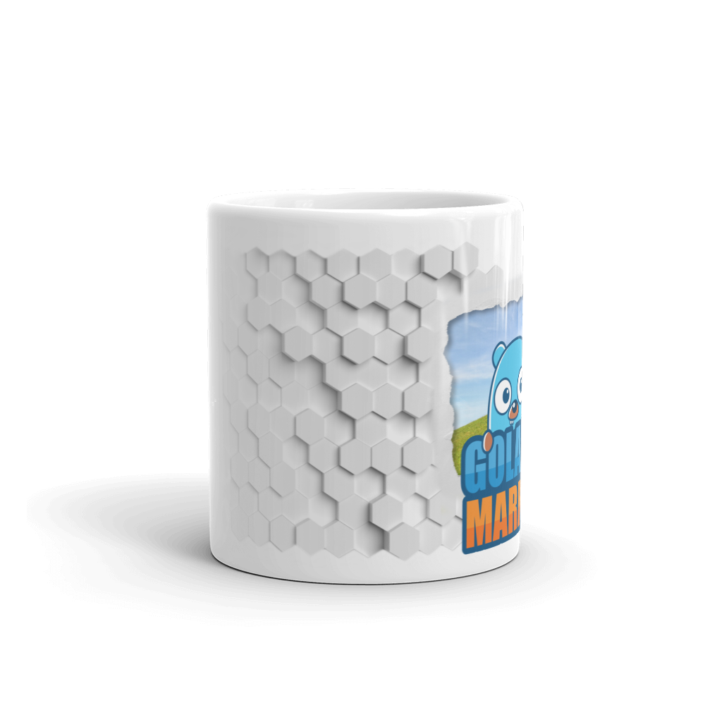 GolangMarket Gopher Paper and Pattern Glossy Mug