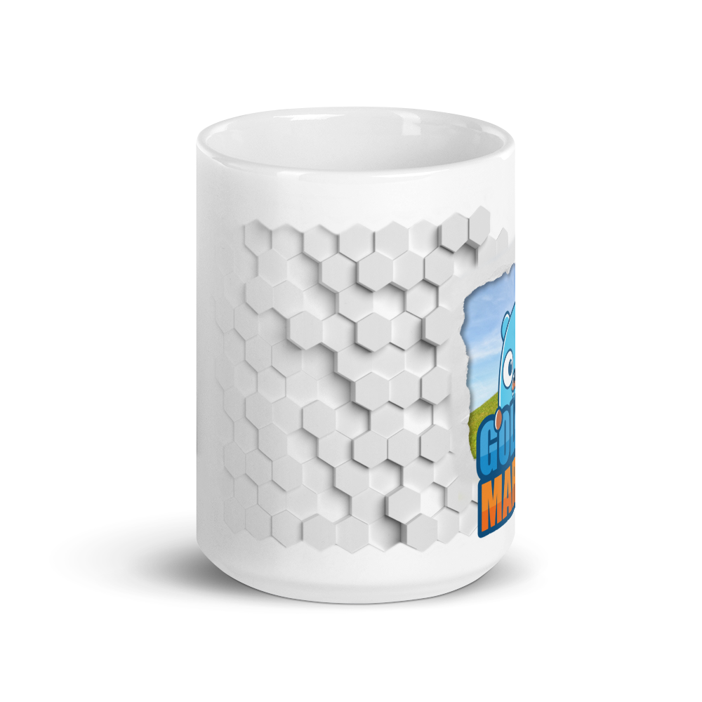 GolangMarket Gopher Paper and Pattern Glossy Mug